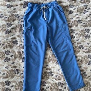 Ceil Blue Petite FIGS High Waisted Yola (1.0) Skinny Scrub Pants